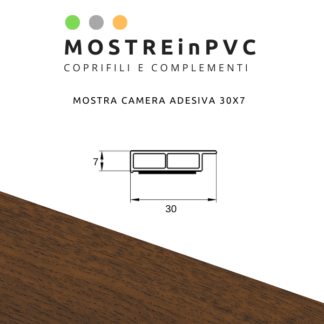 Mostra in PVC Noce 30x7mm adesiva
