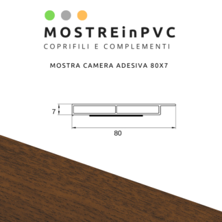 Mostra in PVC Noce 80x7mm adesiva