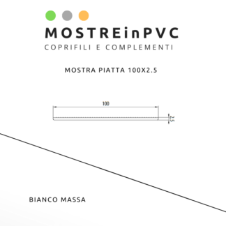 Mostra in PVC Bianco massa 100x2.5mm