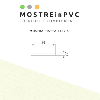 Mostra in PVC Bianco Strutturale 30x2.5mm