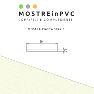 Mostra in PVC Bianco Strutturale 50x2.5mm