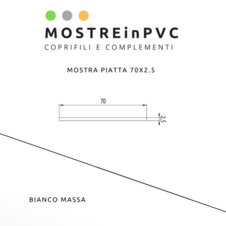 Mostra in PVC Bianco massa 70x2.5mm