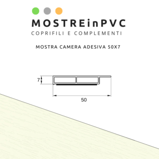 Mostra in PVC Bianco Strutturale 50x7mm adesiva