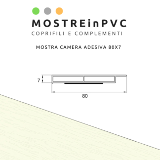 Mostra in PVC Bianco strutturale 80x7mm adesiva